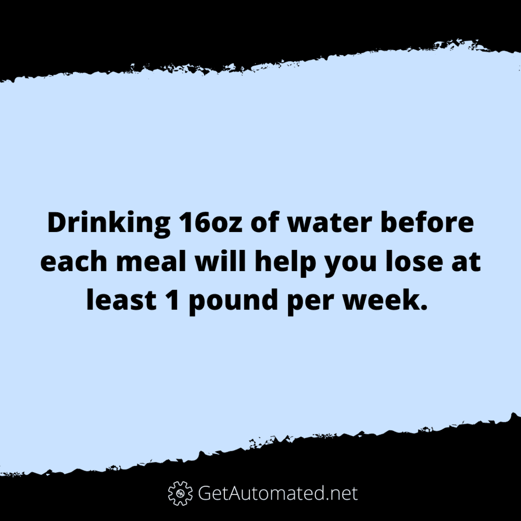drink water before meals diet