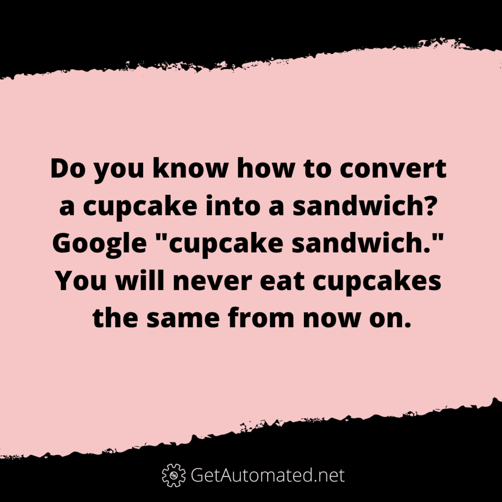 cupcake sandwich life hack